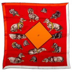 New in Box Hermes Collectible Dachsund Scarf (écharpe de teckel)