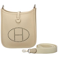 New in Box Hermes Craie Clemence Evelyne TPM Bag