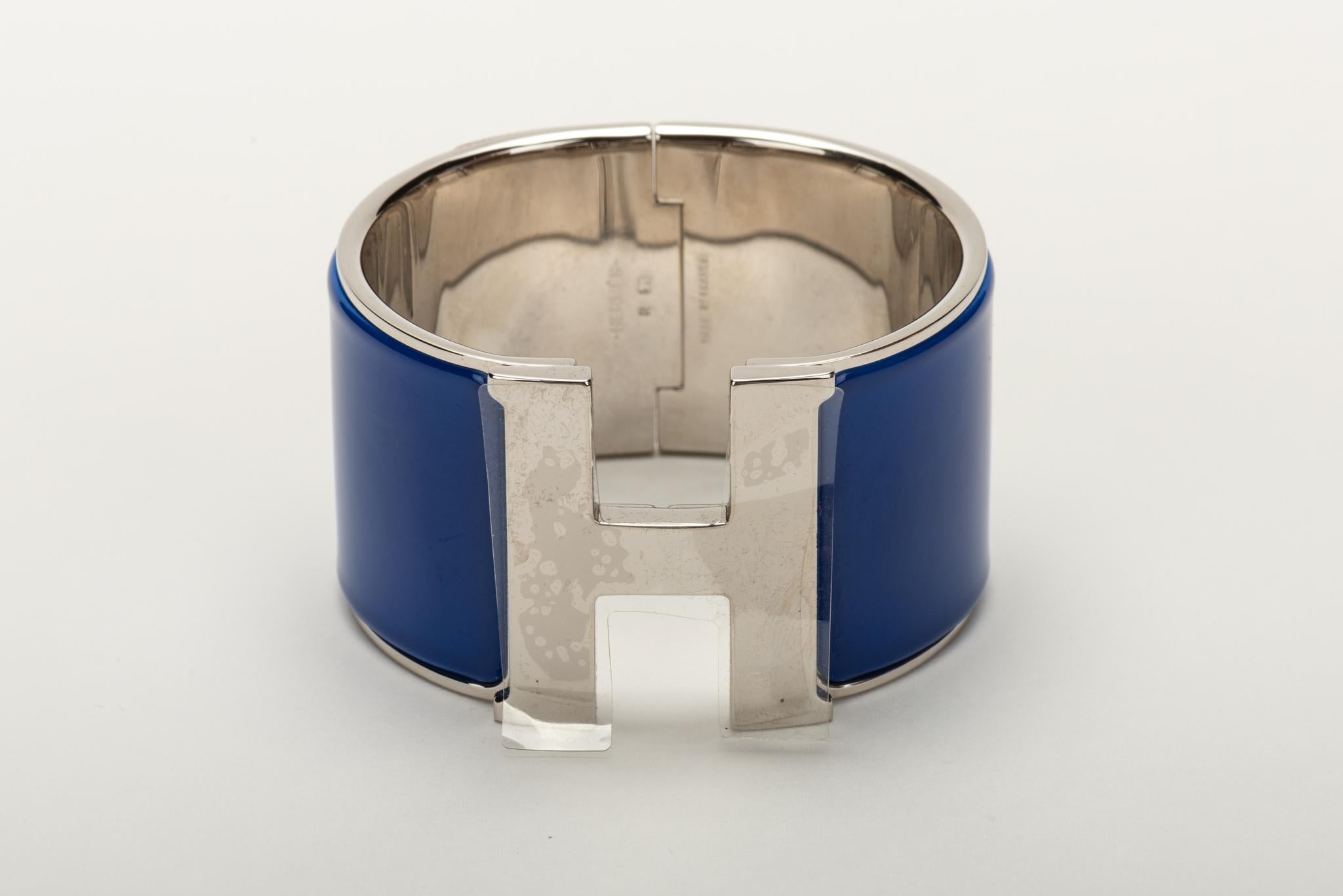 New in Box Hermès Electric Blue Mega Clic Clac Cuff 1