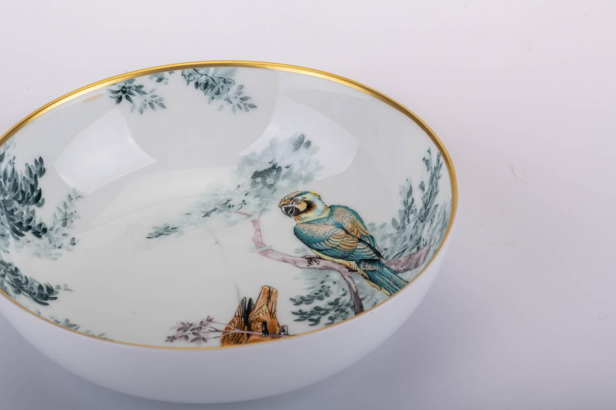 Beige New in Box Hermes Equateur Porcelain Bowl 