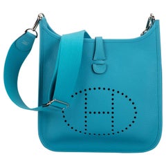 New in Box Hermes Evelyne PM Blue Marine