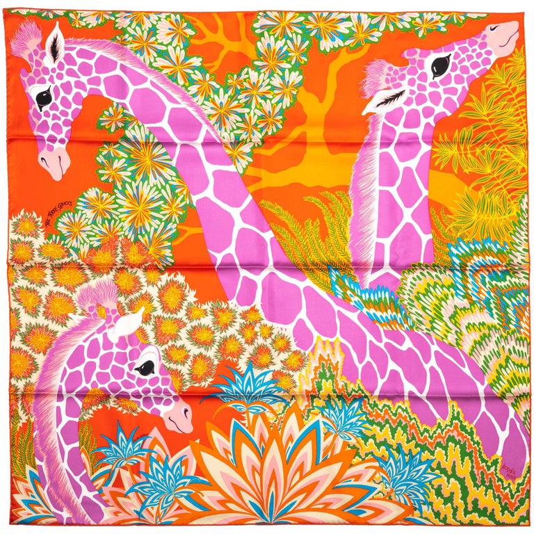 New in Box Hermes "Giraffes" Silk Scarf at 1stDibs hermes scarf