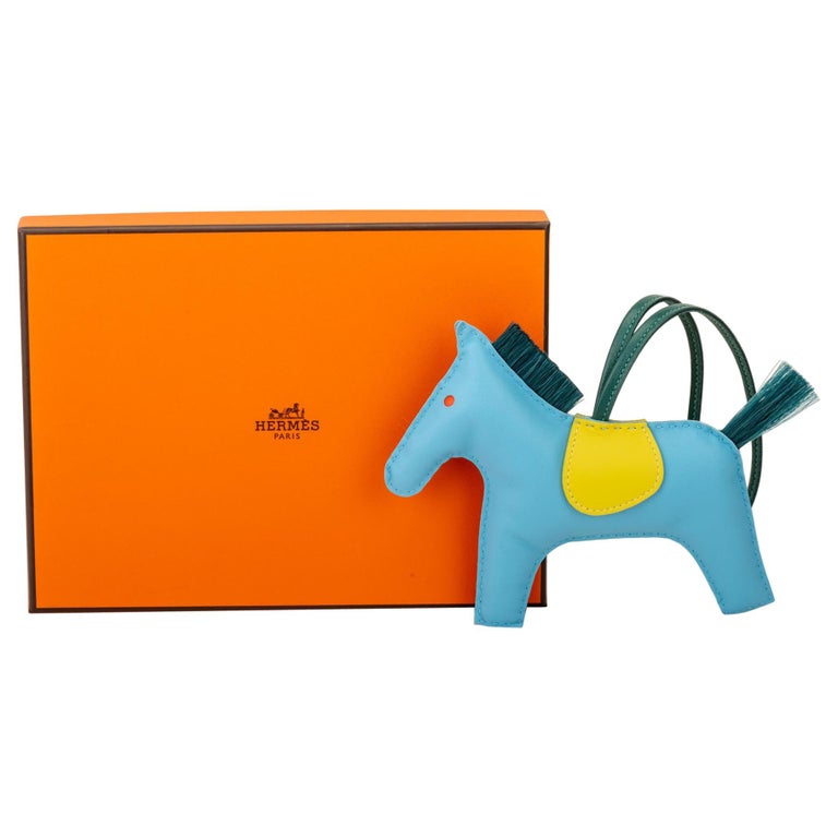 New in Box Hermès Grigri GM Rodeo Charm Turquoise For Sale at 1stDibs