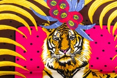 New in Box Hermes Imperial Tiger Brown Silk Scarf