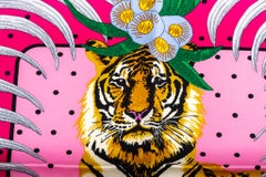 New in Box Hermes Imperial Tiger Fuchsia Silk Scarf