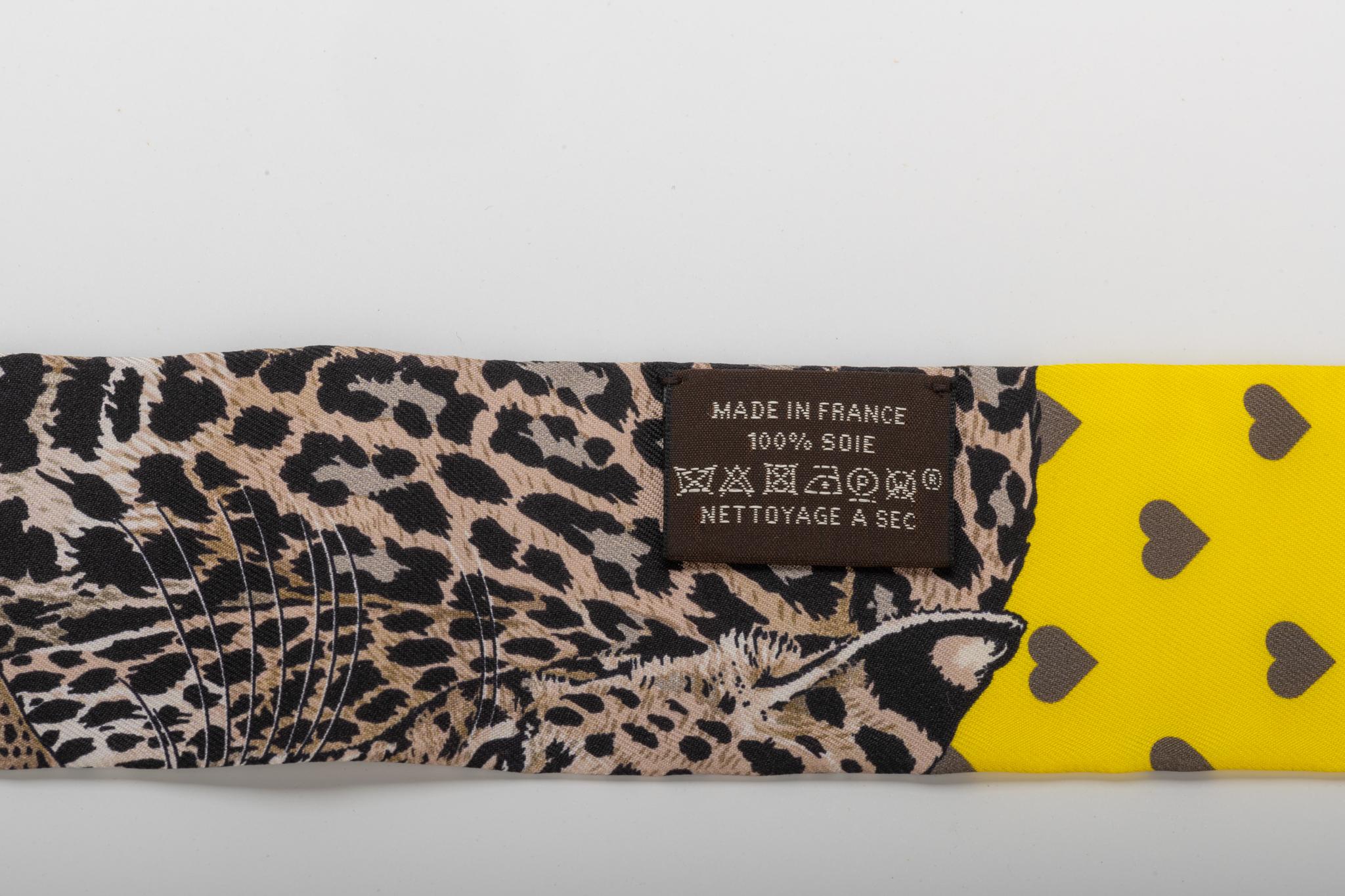 Yellow New in Box Hermes Jungle Love Twilly Limited Edition Hearts