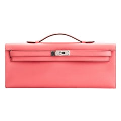 New in Box Hermes Kelly Cut Rose Azalee Swift Bag