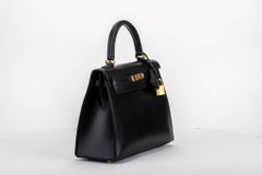New in Box Hermes Kelly Sellier 25cm Tadelakt Gold Bag
