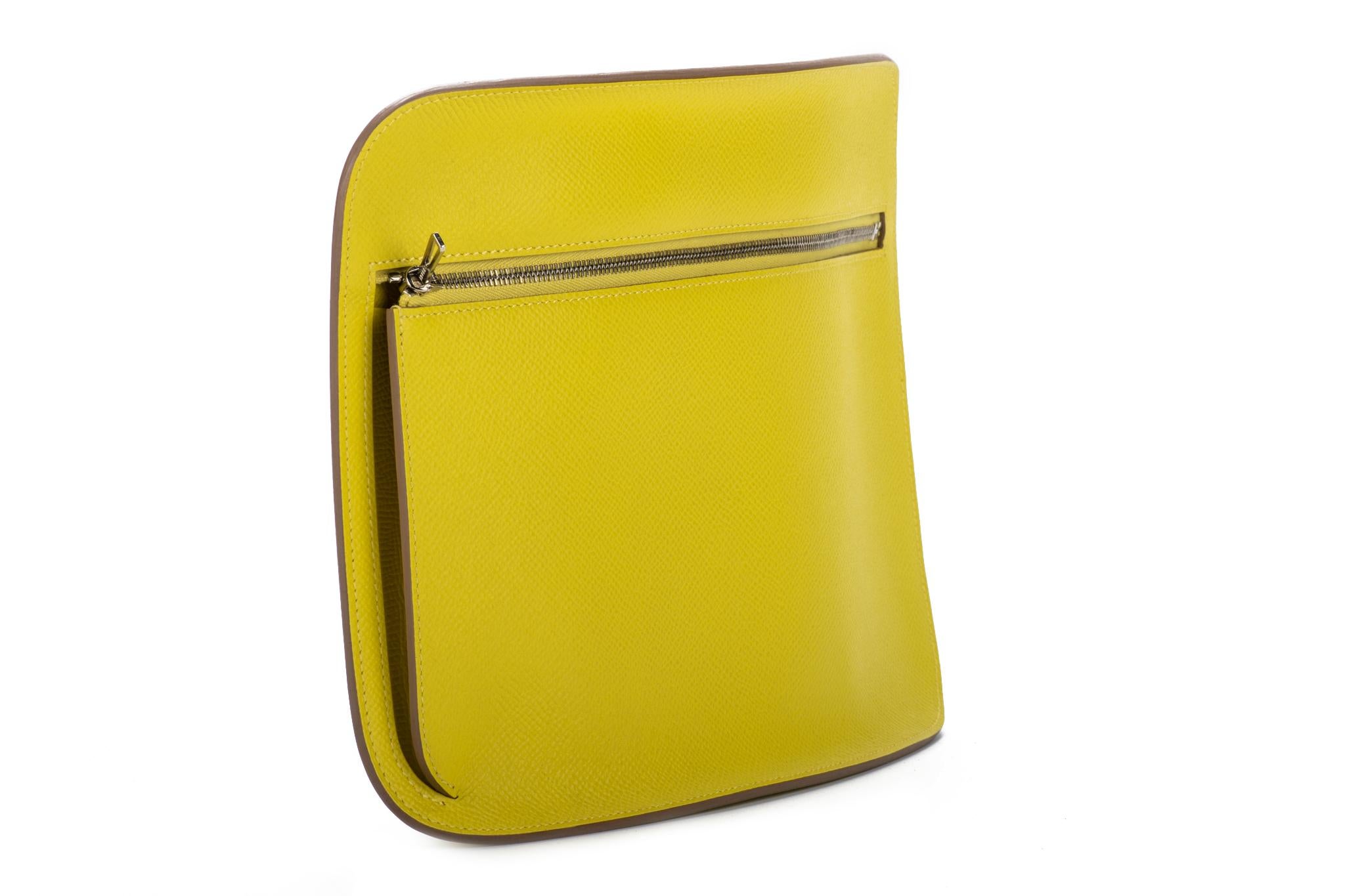 lemon yellow clutch bag