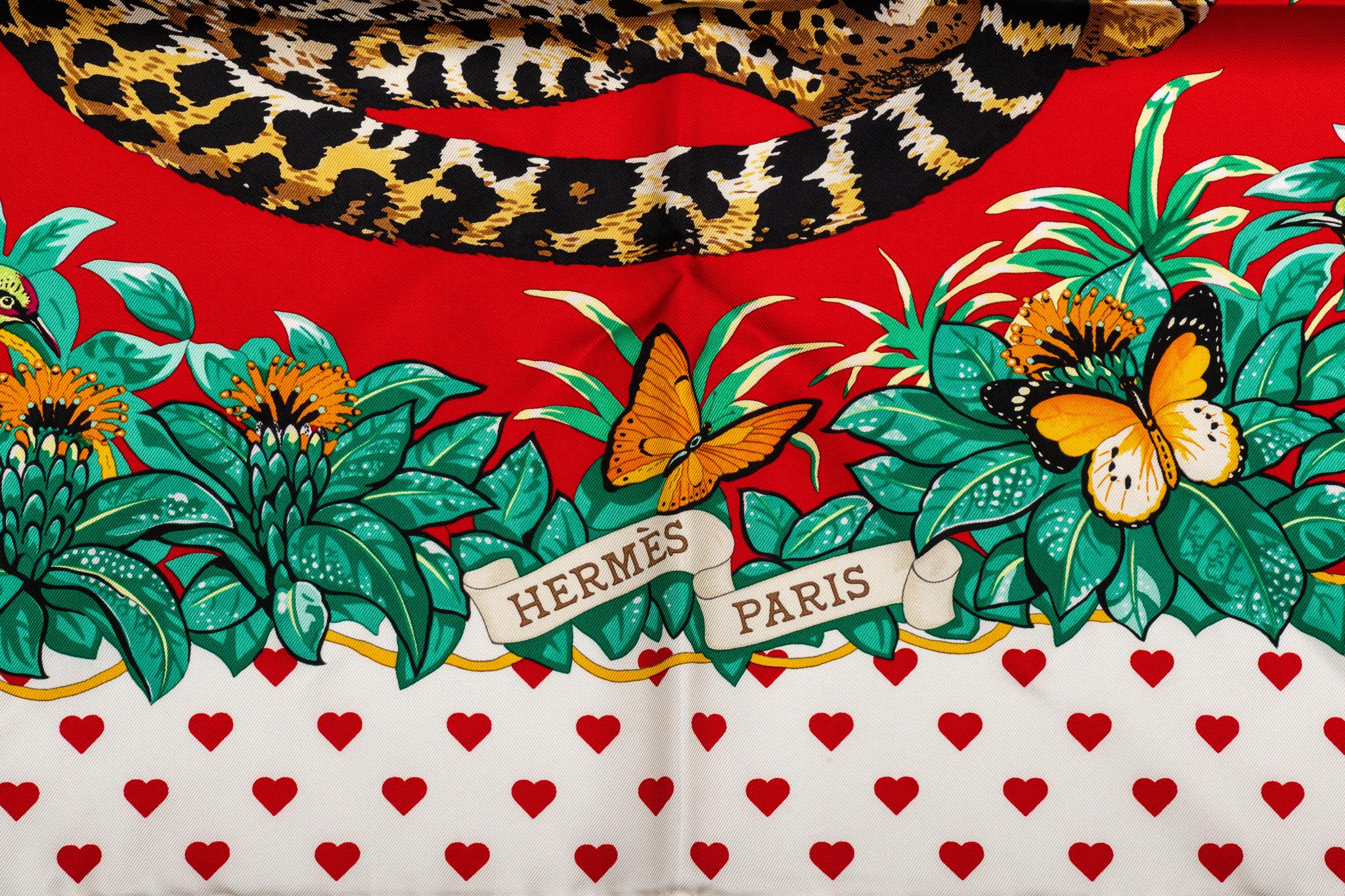 hermes heart scarf