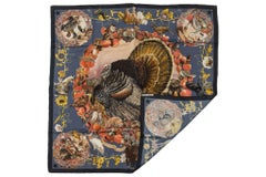 New in Box Hermès Navy Texas Wildlife Scarf Oliver