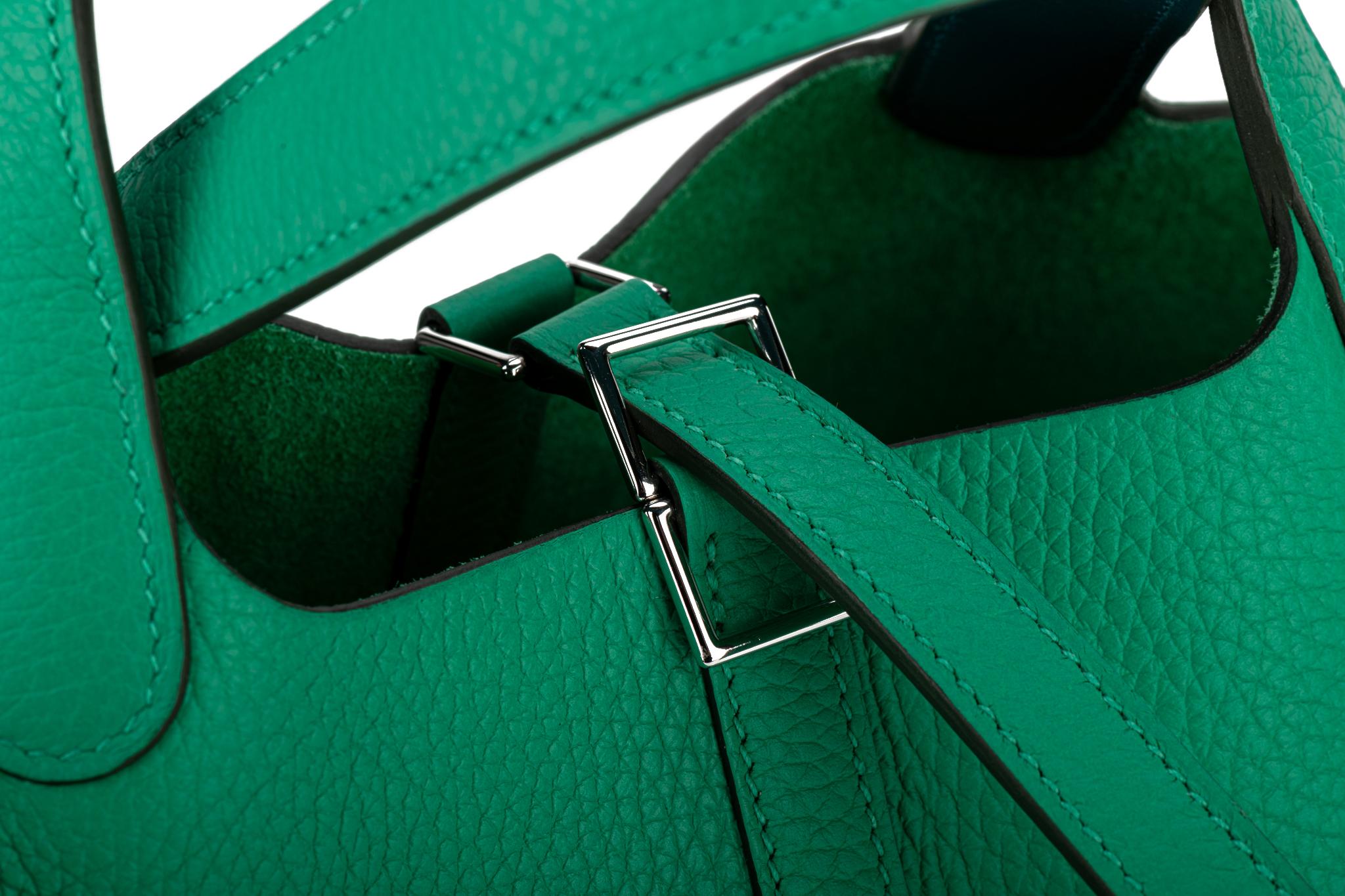 New in Box Hermes Picotin 18 Menthe Palladium 3