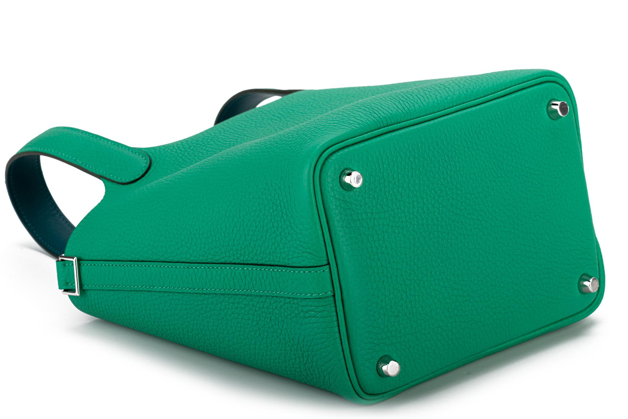 New in Box Hermes Picotin 18 Menthe Palladium 7