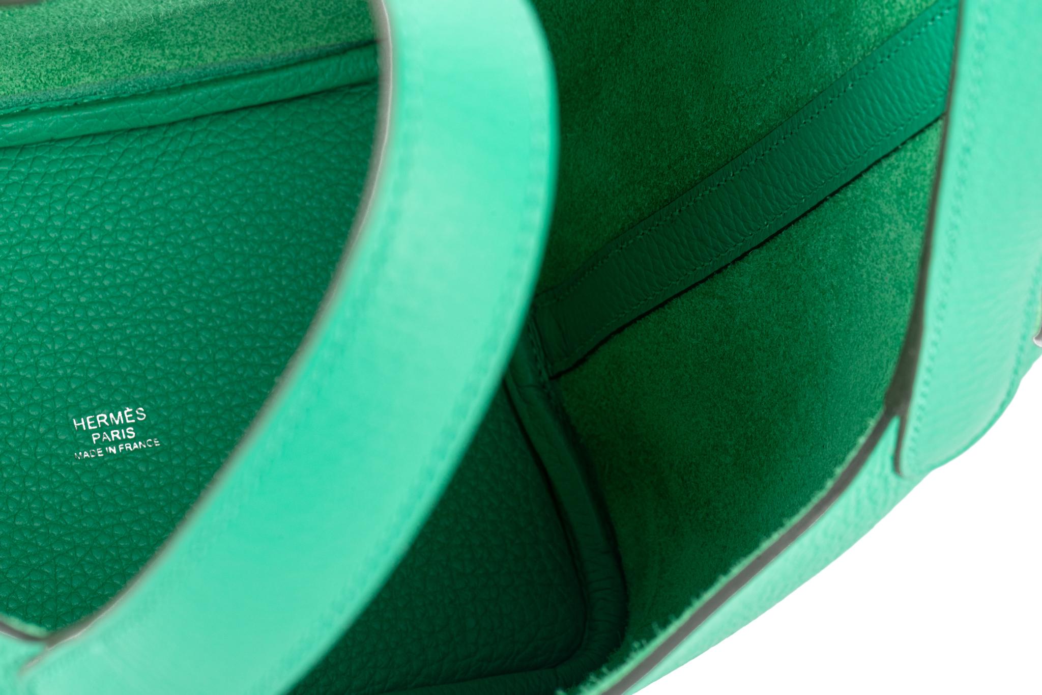 New in Box Hermes Picotin 18 Menthe Palladium 8
