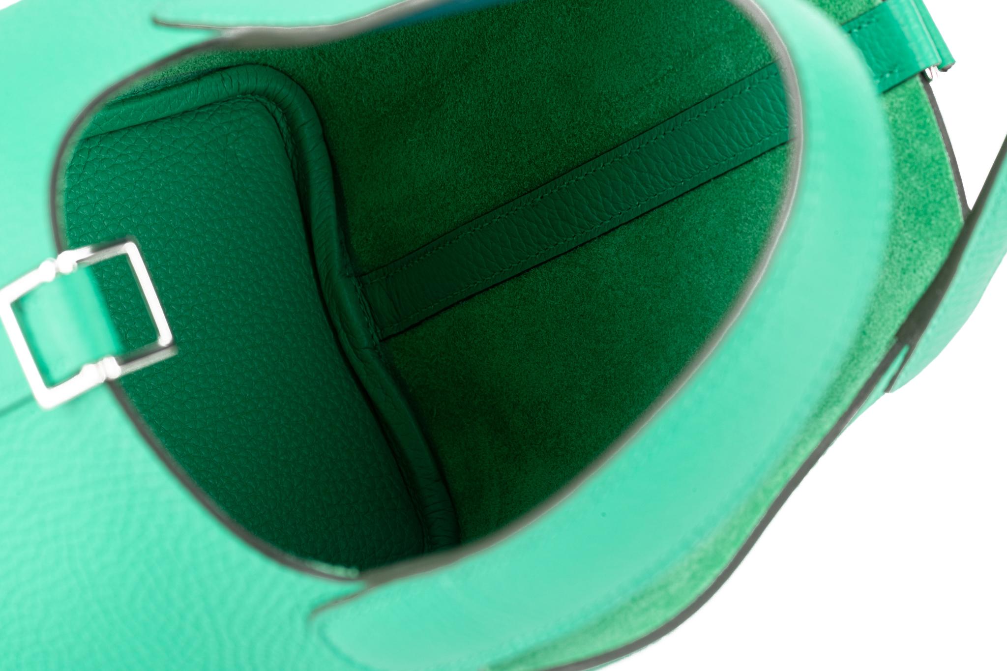 New in Box Hermes Picotin 18 Menthe Palladium 9