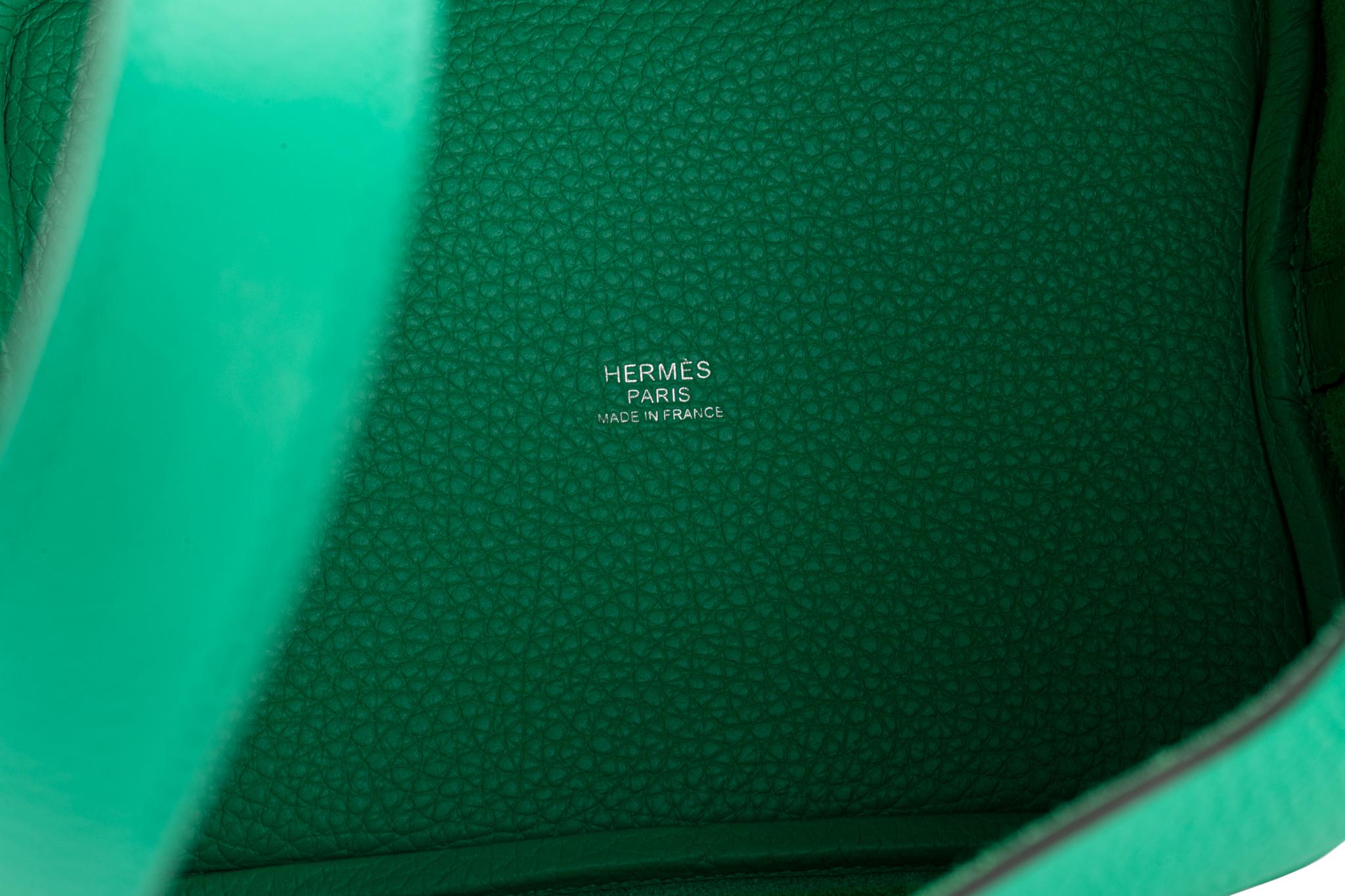 New in Box Hermes Picotin 18 Menthe Palladium 10