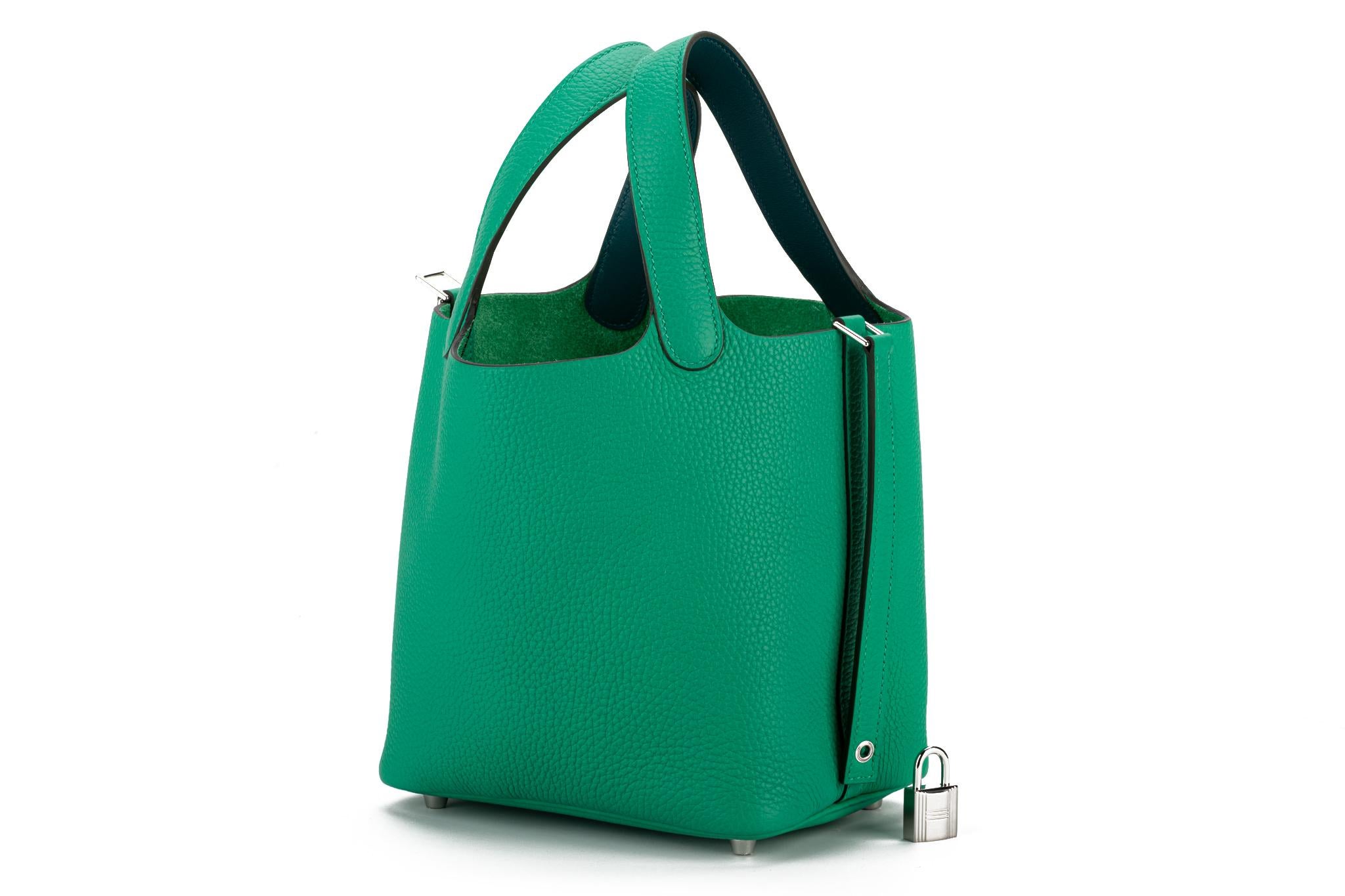 New in Box Hermes Picotin 18 Menthe Palladium In New Condition In West Hollywood, CA