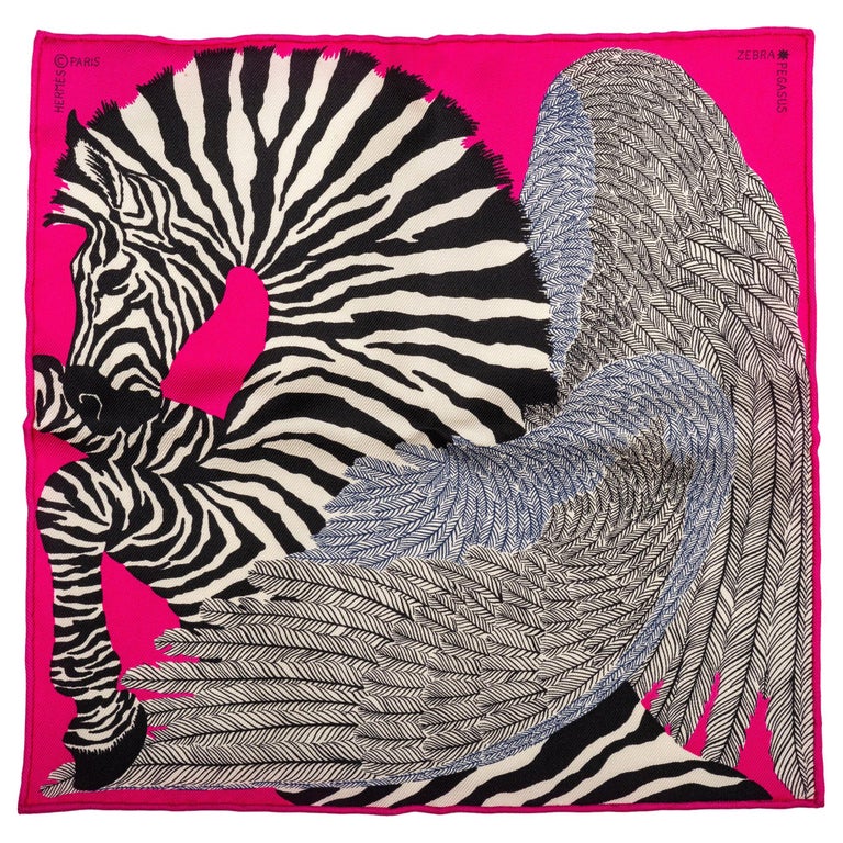 New in Box Hermes Pink Collectible Zebra Pochette Scarf at 1stDibs  hermes  zebra scarf, hermes pochette scarf, hermes zebra pegasus scarf