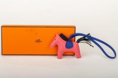New in Box Hermès PM Grigri Rodeo Charm Rose Azalee