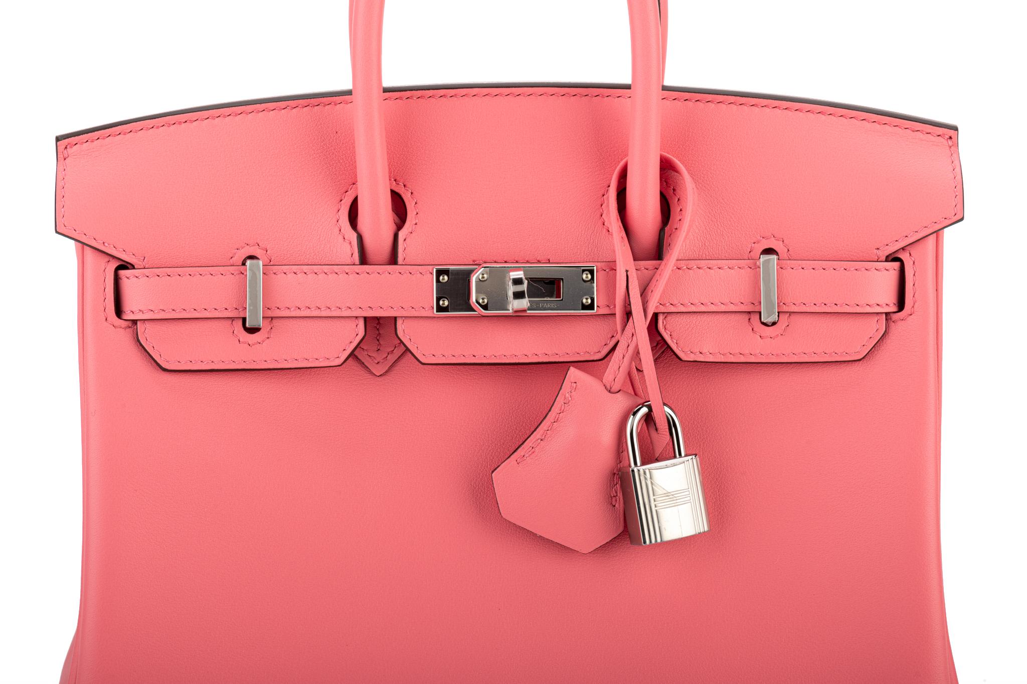Women's New in Box Hermès Rare Birkin 25cm Rose d Ete' Swift Bag