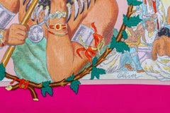 New in Box Hermès Rare Fuchsia Chefs Indiens Scarf