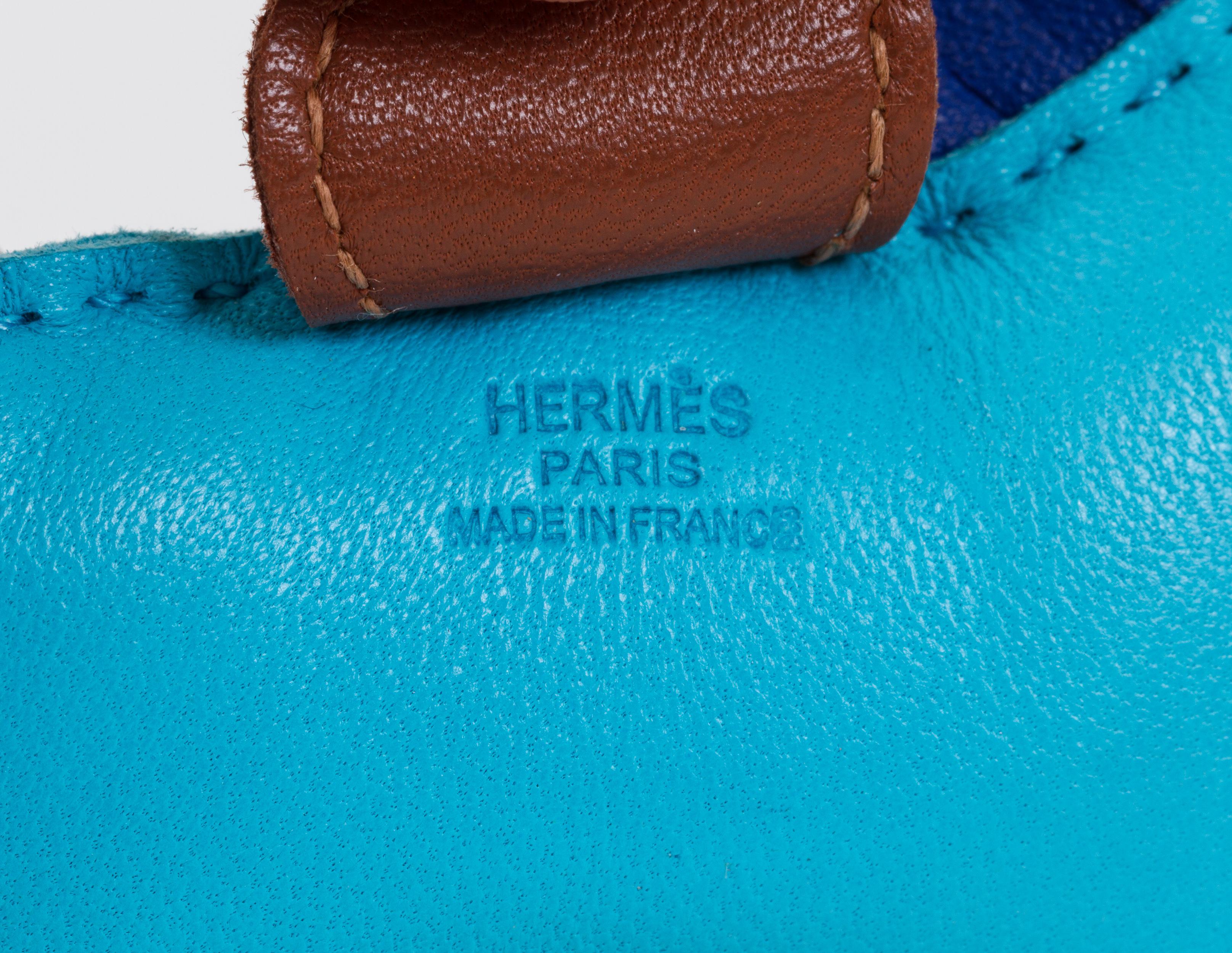 Orange New in Box Hermès Rare Grigri Bag Charm Turquoise