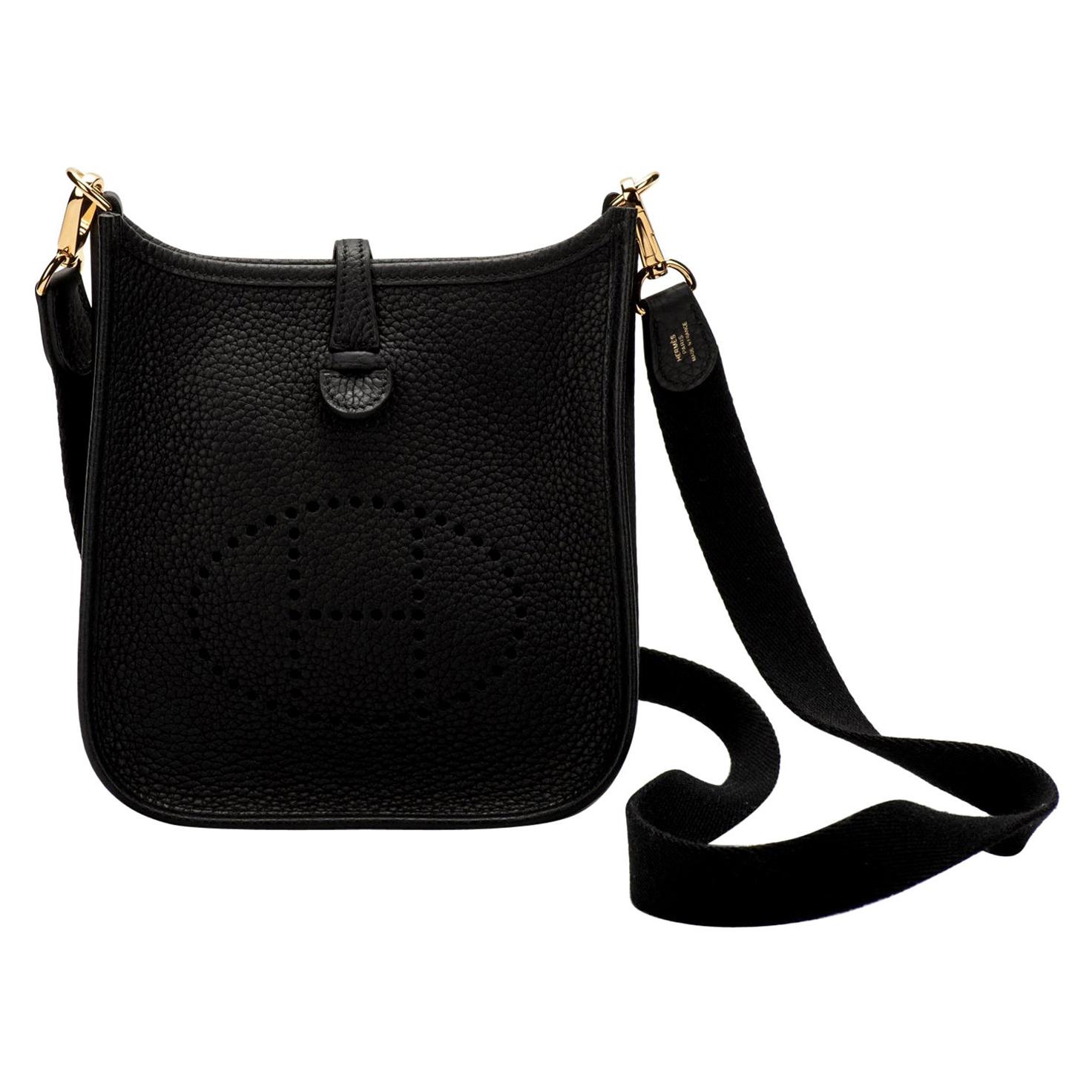 New in Box Hermes Blue Nuit Mini Evelyne Crossbody Bag at 1stDibs