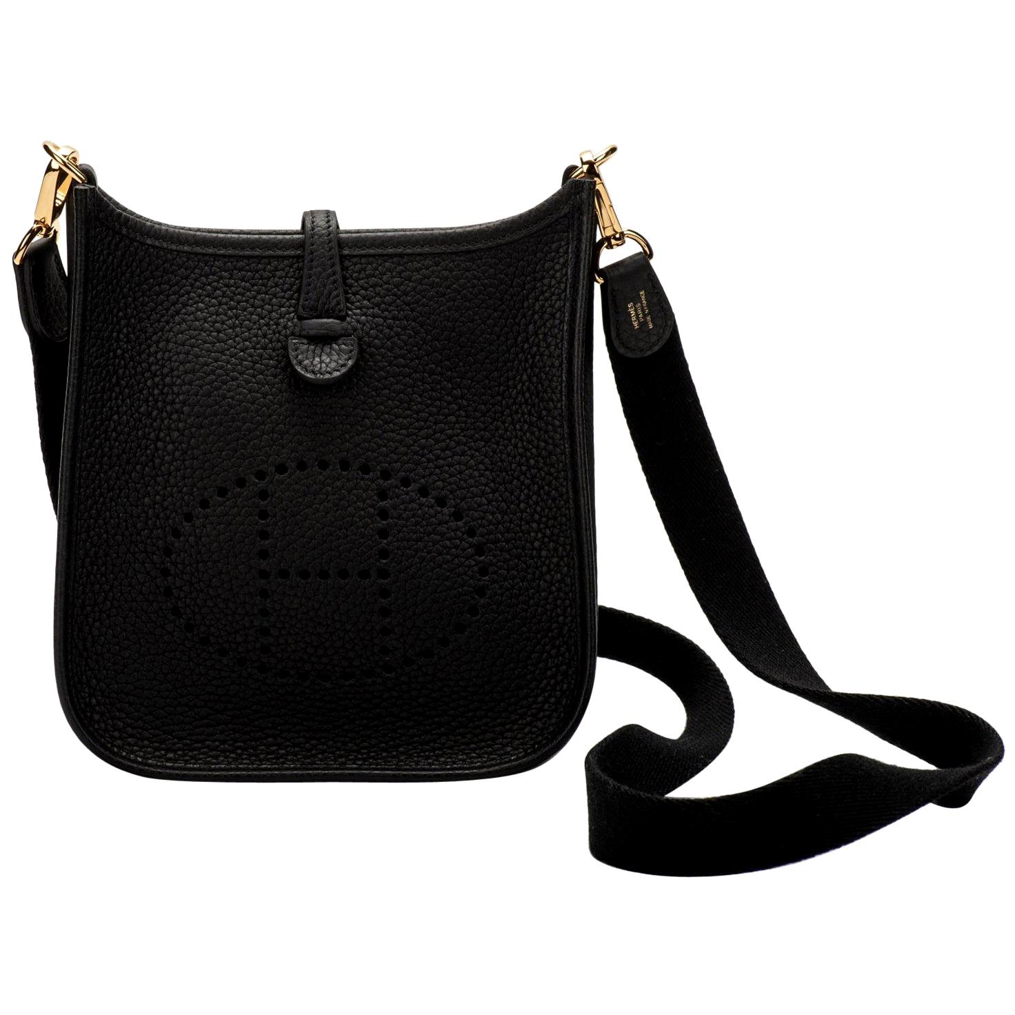 Hermes, Bags, Brand New Hermes Mini Dog 6mm Bag Strap In Noir