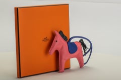 New in Box Hermes Rodeo PM Rose Azalee Bag Charm