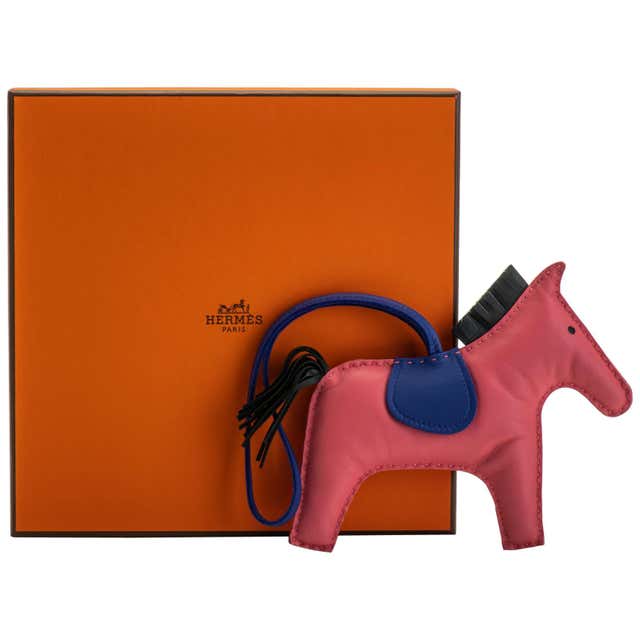 Hermes Grigri Rodeo Horse Kelly Birkin Bag Charm Orange Rose Bleu PM at ...