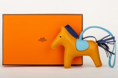 New in Box Hermes Rose Ocra Medium Rodeo Charm