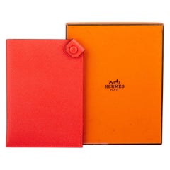 Nouveau dans la boîte Couverture de passeport Hermès Rouge Pivoine