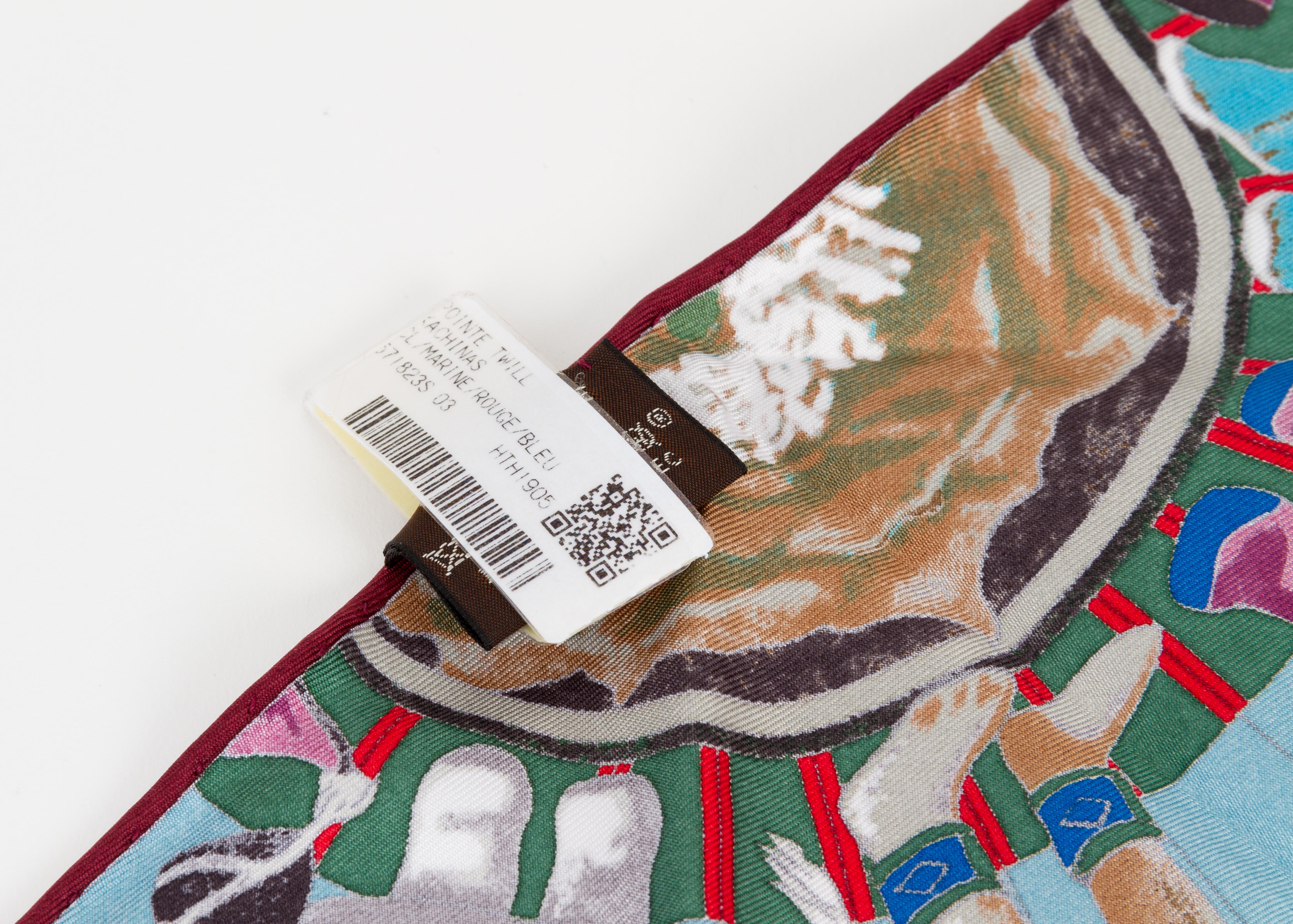 New in Box Hermès Silk Pointe Kachinas Shawl In New Condition For Sale In West Hollywood, CA