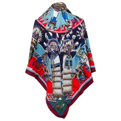 New in Box Hermès Silk Pointe Kachinas Shawl