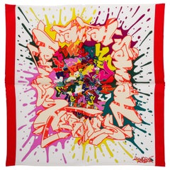 New in Box Hermes Small Silk Graffiti Gavroche Scarf