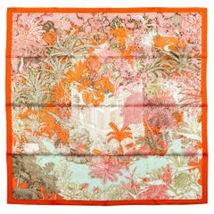 Écharpe en soie Hermès Tropical Garden, neuve dans sa boîte