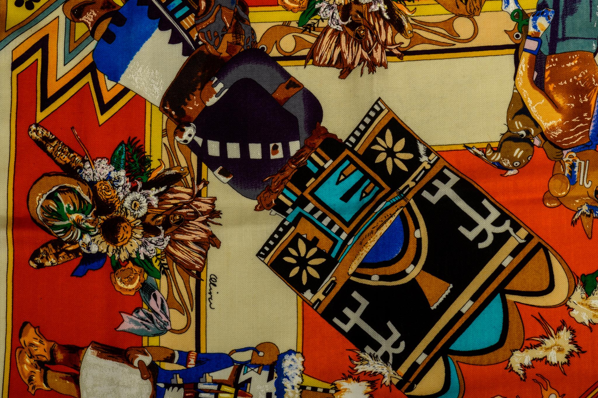 hermes kachina scarf