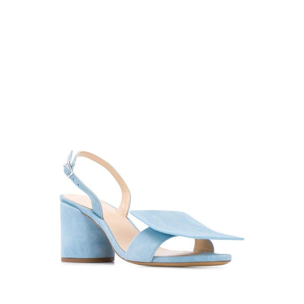NEW in box Jacquemus 'Les Rond Carré' Sandals in Light Blue Suede EU37 ...