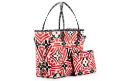 New in Box Louis Vuitton 2020 Neverfull Red Black Geometric Bag