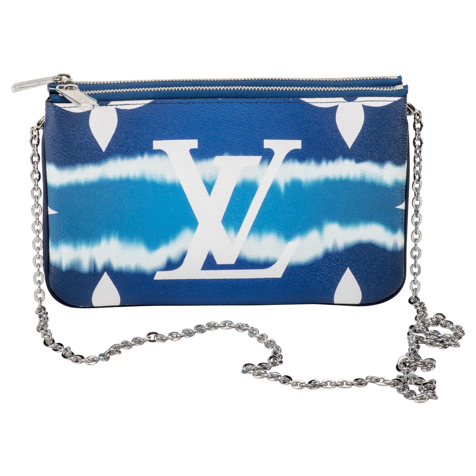 New in Box Louis Vuitton Blue Crossbody Pochette Bag