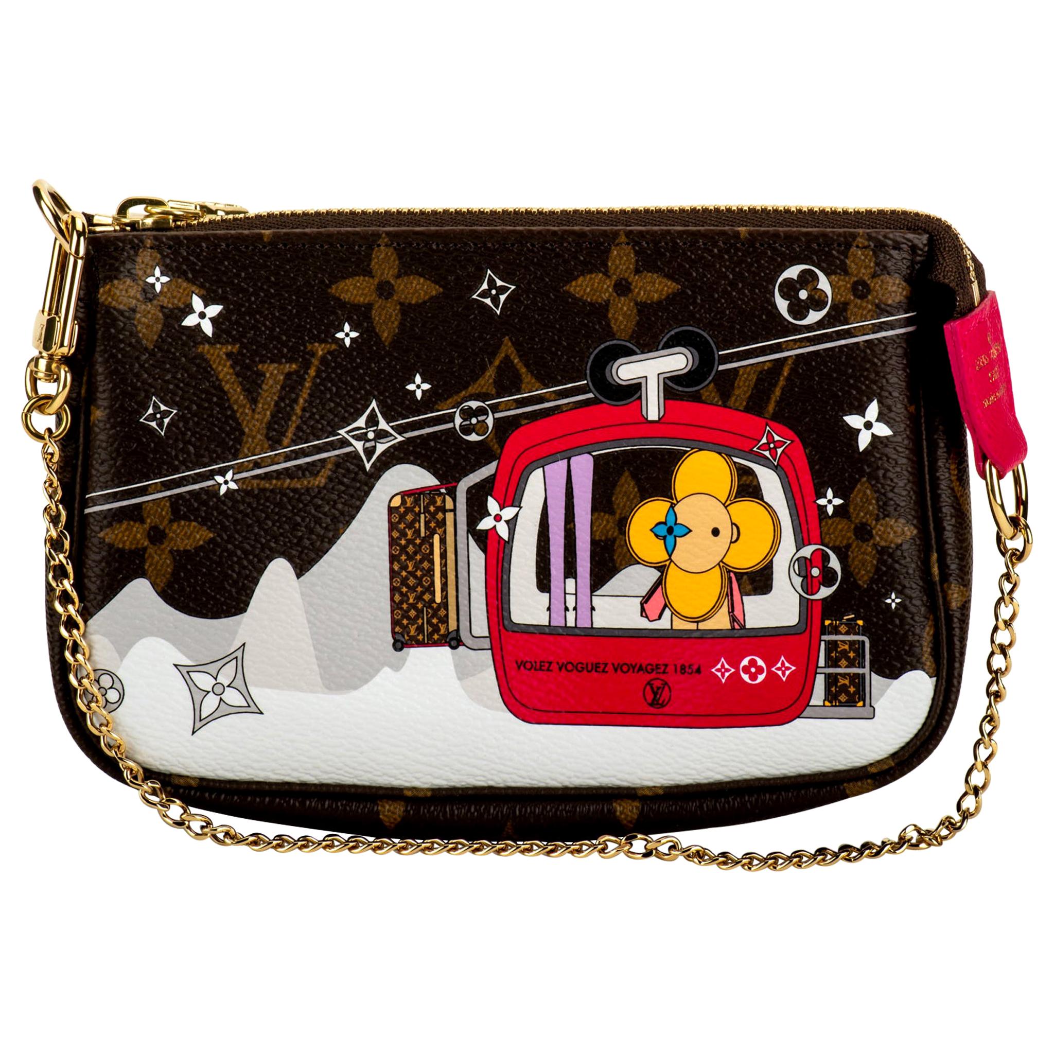 New in Box Louis Vuitton Christmas Limited Edition Megeve Pouchette Bag For Sale