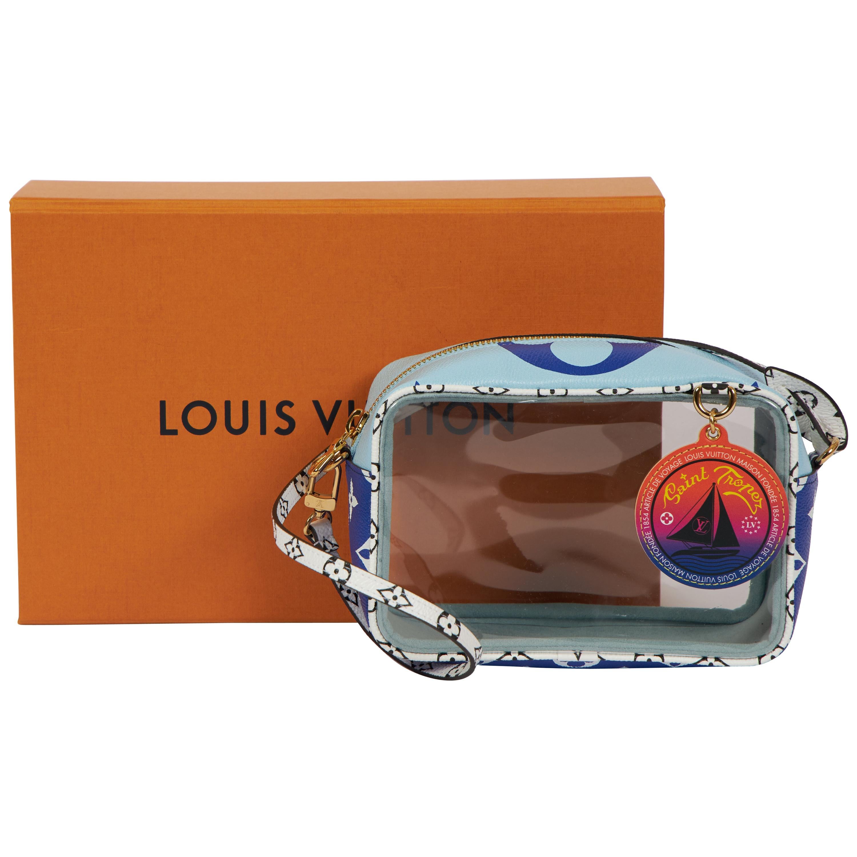 Louis Vuitton lv round box bag transparent make up bag