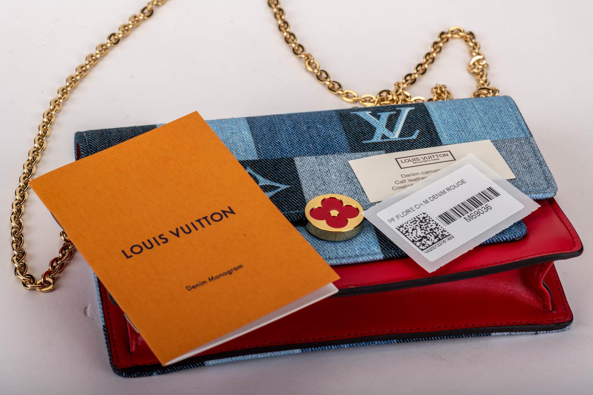 Louis Vuitton-Umhängetasche aus Denim, neu mit Karton im Angebot 2