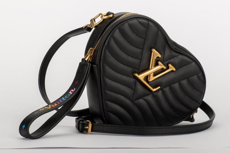 Louis Vuitton, Bags, Louis Vuitton New Wave Heart Crossbody Bag Quilted  Leather Black
