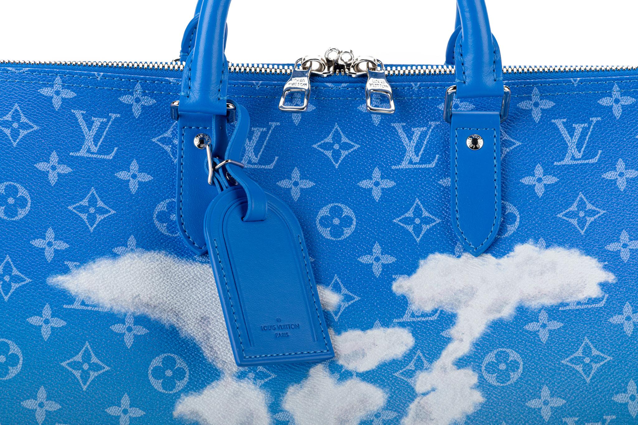 Blue New in Box Louis Vuitton Limited Edition Clouds Keepall Abloh Bag