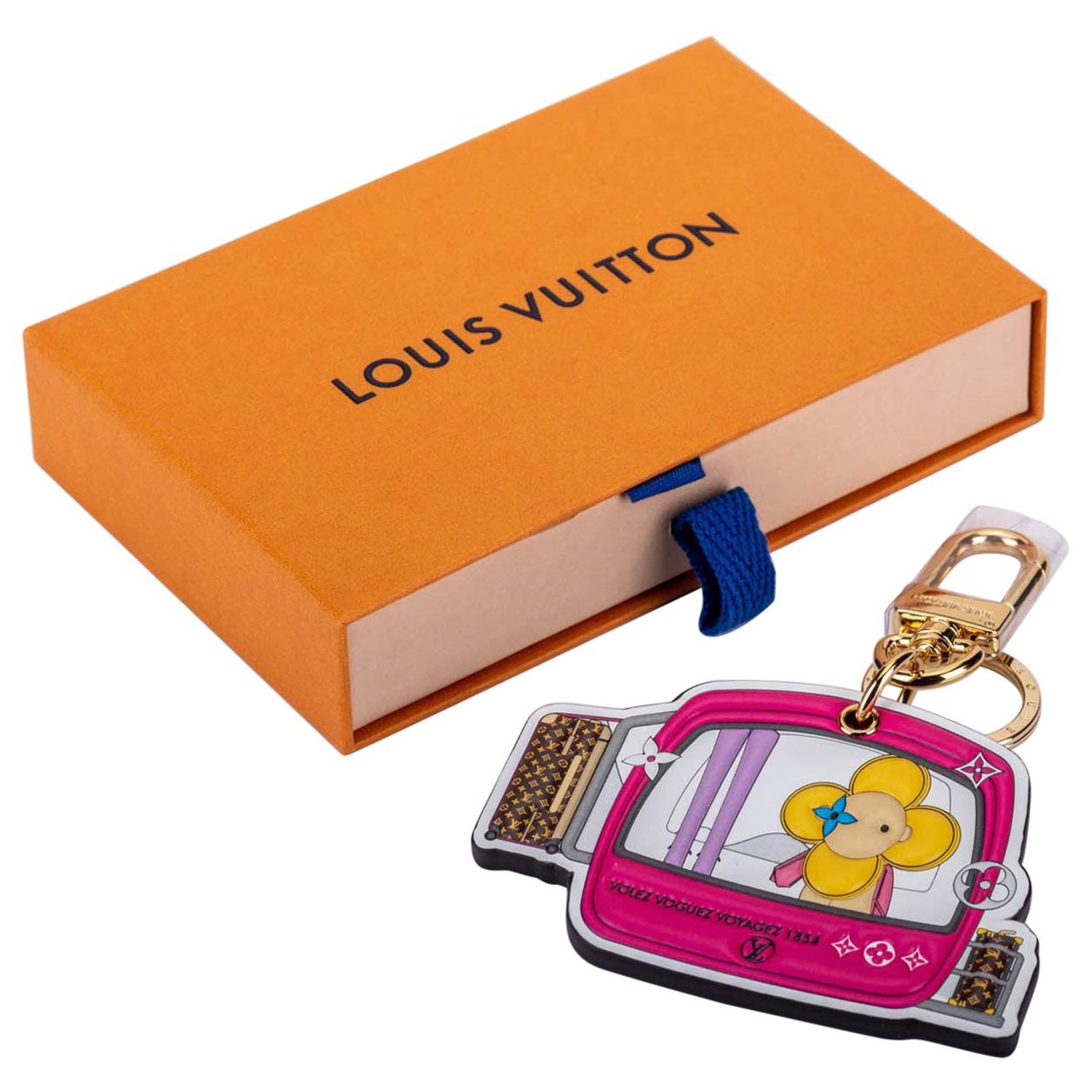 New Louis Vuitton Pink and Gold Bag Charm With Box For Sale at 1stDibs