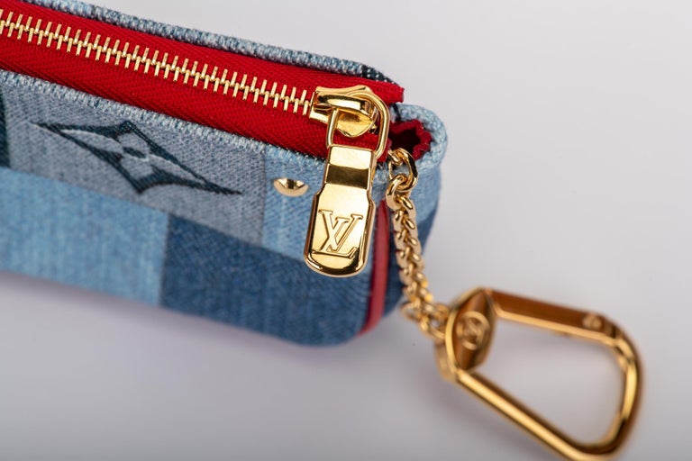 New in Box Louis Vuitton Limited Edition Denim Micro Pochette Bag at 1stDibs