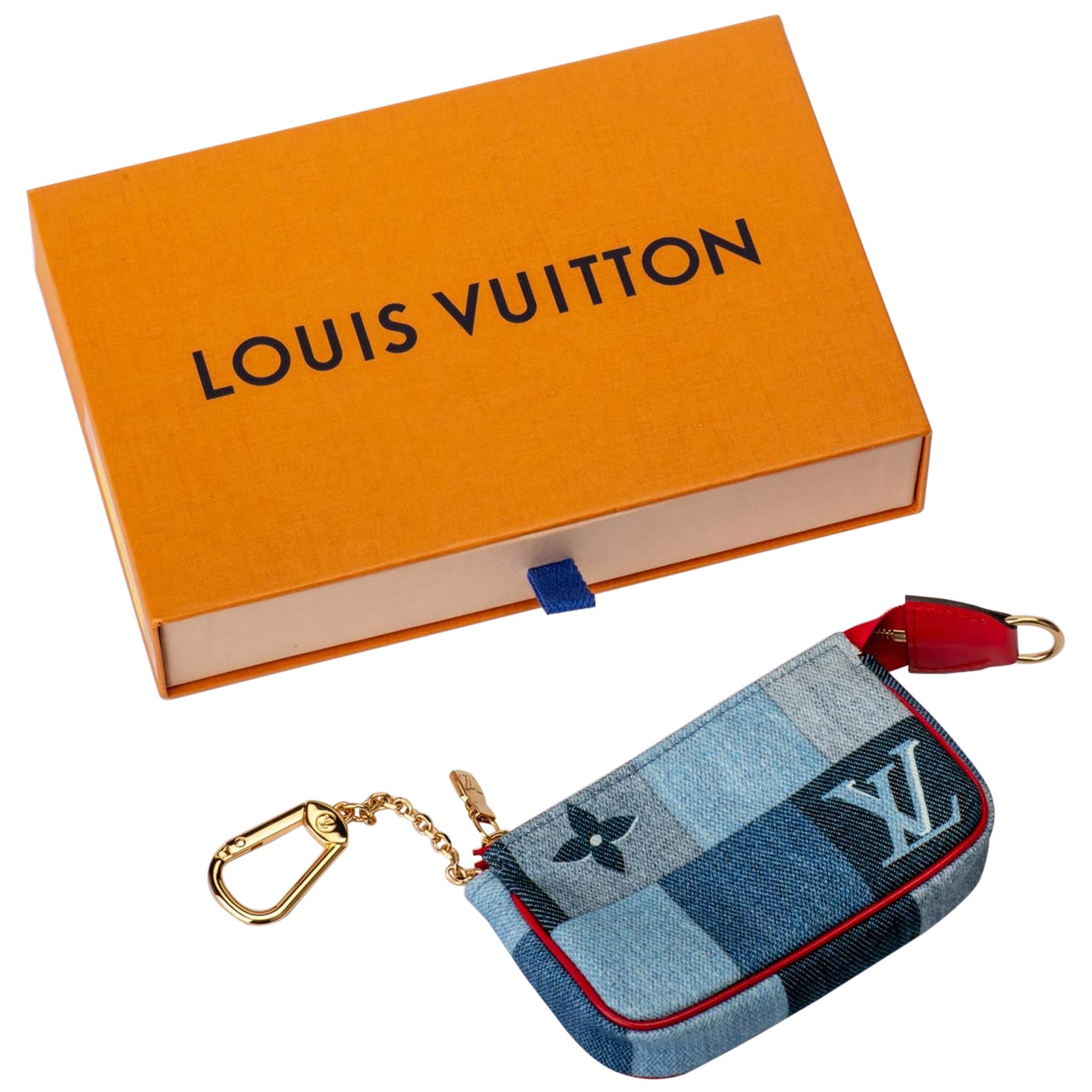 Louis Vuitton 2020 Damier Patchwork Denim Micro Pochette