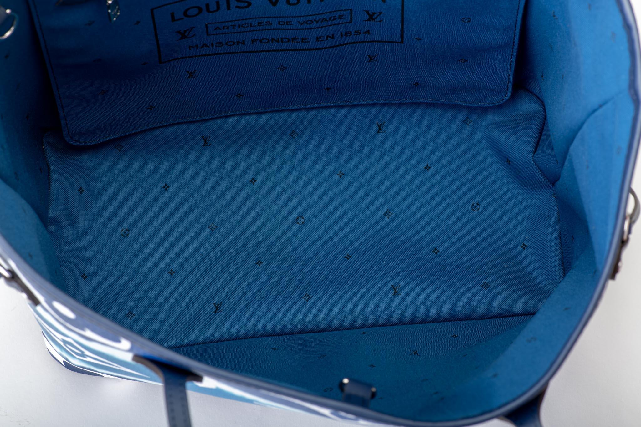 New in Box Louis Vuitton Limited Edition Escale Blue Neverfull Tote Bag 8