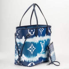 New in Box Louis Vuitton Limited Edition Escale Blue Neverfull Tote Bag